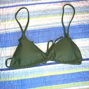 Green bikini top. Never worn. Too small.